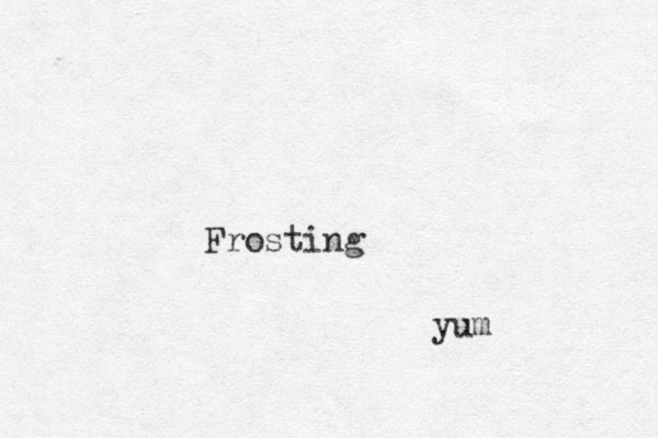 Frosting yum