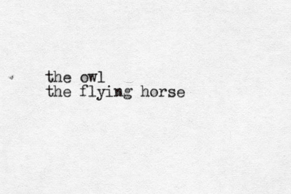 the owl the flying horse 