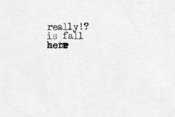 really!? is fall hete herr e