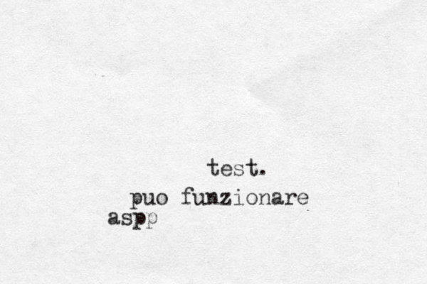 test. puo funzionare aspp