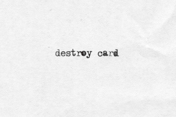 destroy card 