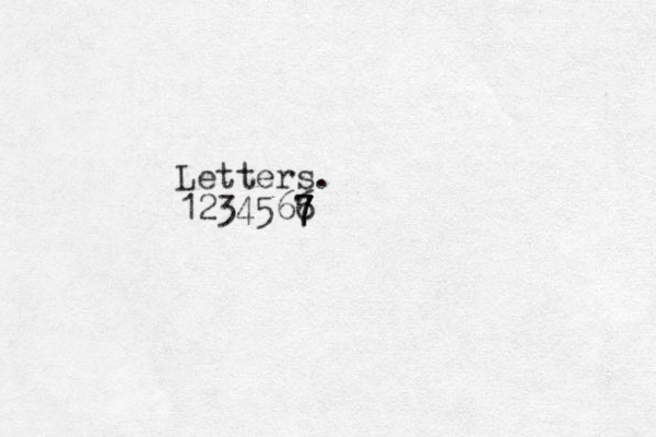 Letters. 1234566 7 7 7 