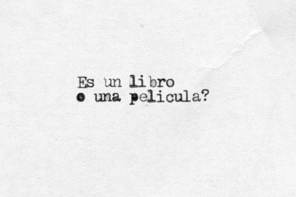 Es un libro o una pelicula?