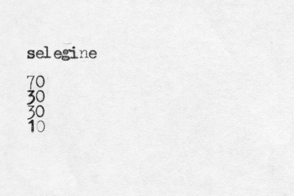selegine 70 30 30 10