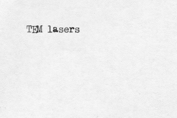TEM lasers 