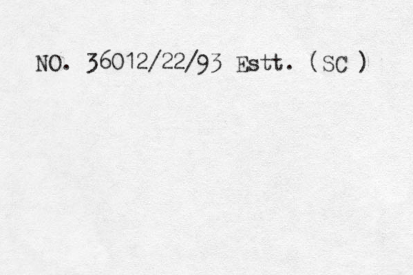 NO . 36012/22/93 Estt. (SC ) 
