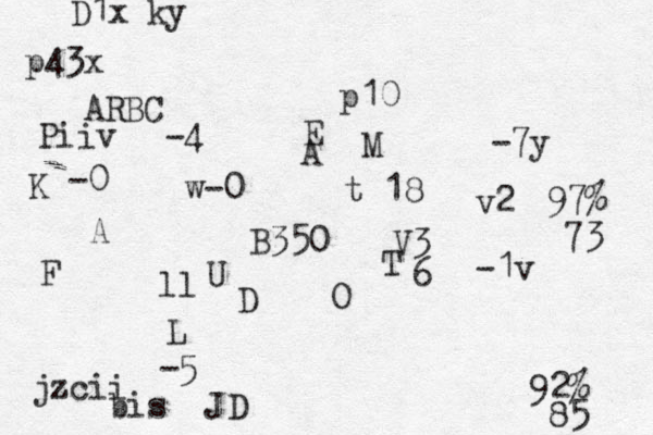 ARBC F A U D O bis JD -7y v2 -1v 97% 73 V3 8 6 ll L -5 jzcii K -0 Piiv w-0 -4 E A M p10 B350 T t 1 92% 85 D1x ky p43x 