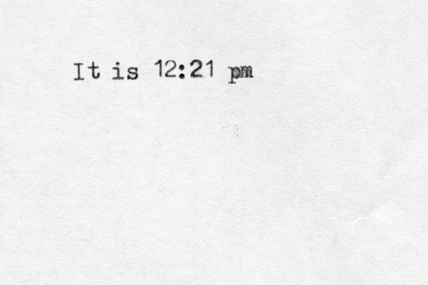 It is 12:21 pm 