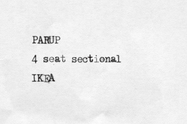 PARUP 4 seat sectional IKEA
