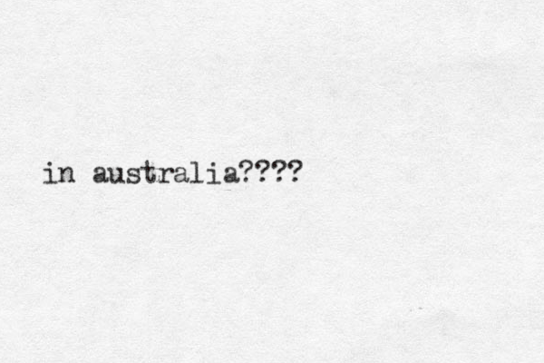 in australia????
