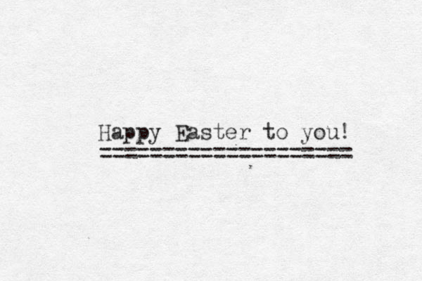 Happy Easter to you! ==================== 