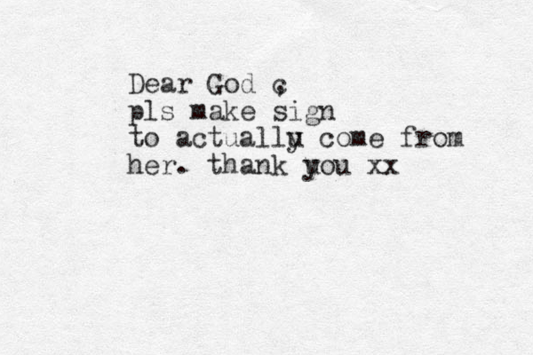 Dear God c , pls make sign to actuallu c y ome from her. thank uou y xx