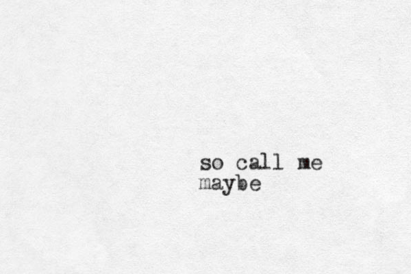 so call me maybe