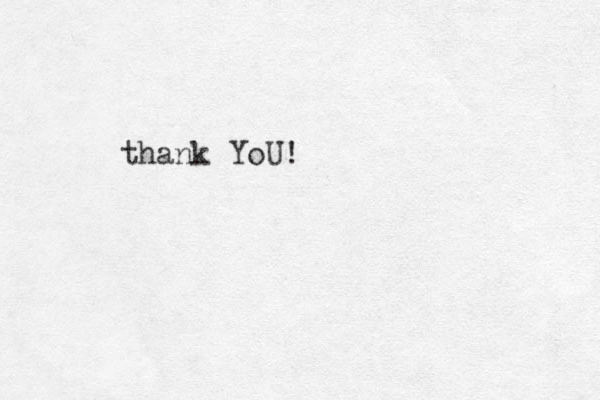 thank YoU! 