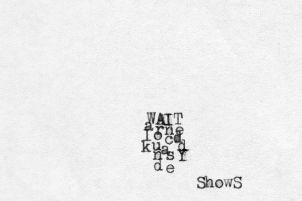 WAIT a l k r o u n d n c a s e e d d Y ShowS