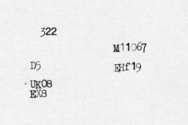 M11067 EHf19 322 D5 UK08 EX8 