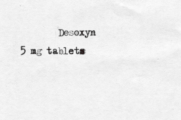 Desoxyn 5 mg tablets