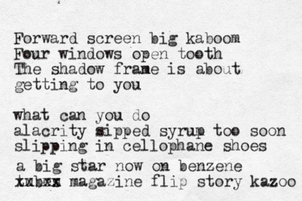Forward screen big kaboom Four windows open tooth The shadow fran me is about getting to you what can you do alacrity sipped syrum too soon slipping in cellop hane shoes p a big star now on benzene z tubes x xxxxx magazine flip story kazoo 