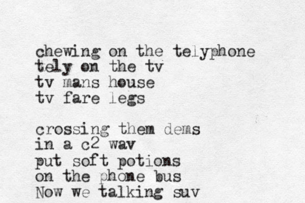 chewing on the telyphone tely on the tv tv mans house tv fare legs crossing them dems in a c2 wav put soft potions on the phone bus Now we talking suv
