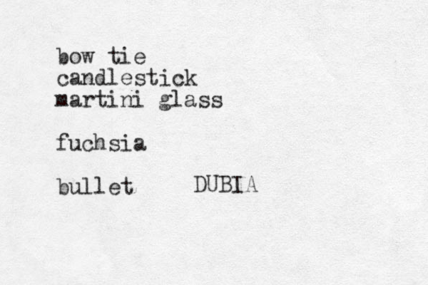 bow tie candlestick martini glass fuchsia bullet DUBIA