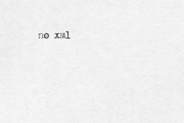 no xml