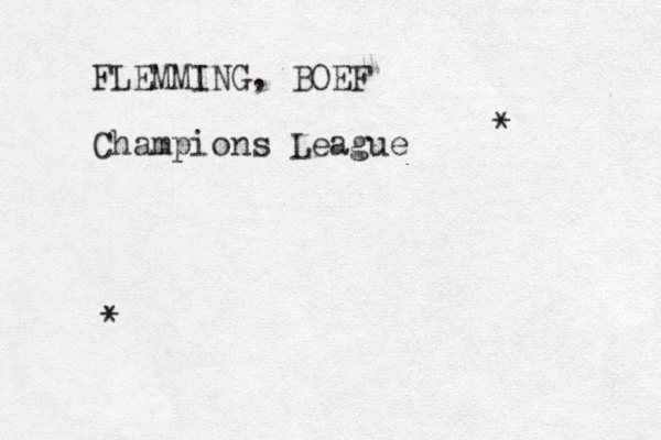 FLEMMING, BOEF Champions League * * 