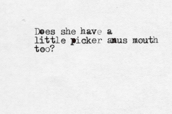 Does she have a little picker anus mouth too? 