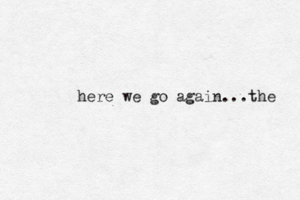 here we go again...the 