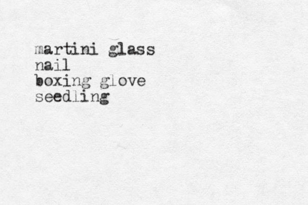 martini glass nail boxing glove seedling 