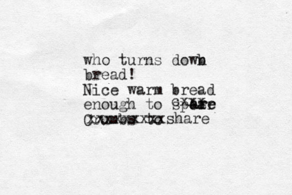 who turns dowb n bread! Nice warm bread enough to spear Crumbs to are are cxxx xxxxxxxxxshare
