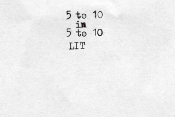 5 to 10 in 5 to 10 LIT