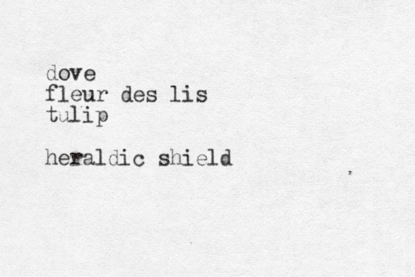 dove fleur des lis tulip heraldic shield 