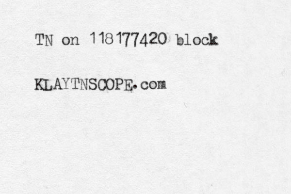 TN on 118177420 block KLAYTNSCOPE.com