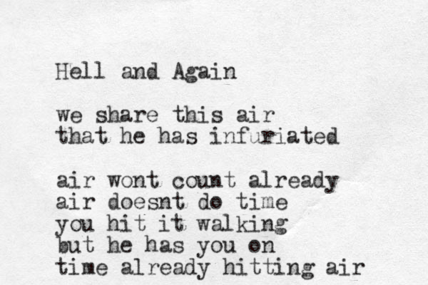 Hell and Again we share this air that he has infuriated air wont count already air doesnt do time you hit it walking but he has you on time already hitting air 
