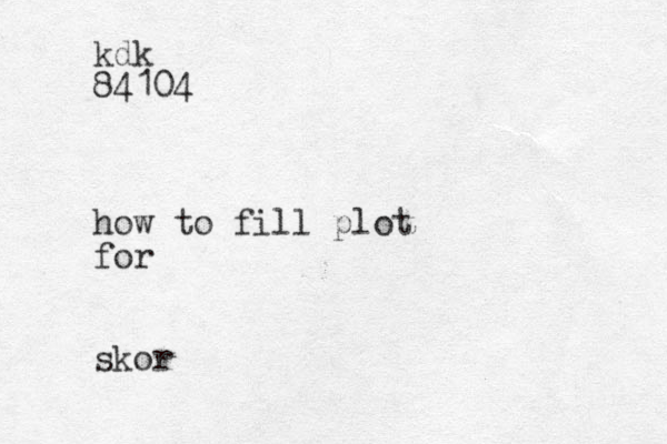 kdk 84104 how to fill plot for skor