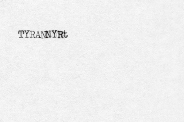 TYRANNYRt