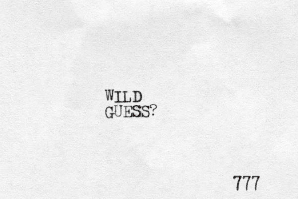 777 WILD GUESS?