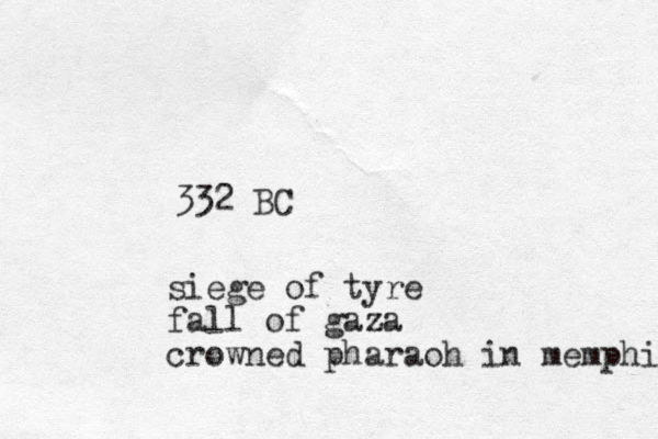 332 BC siege of tyre fall of gaza crowned pharaoh in memphis 