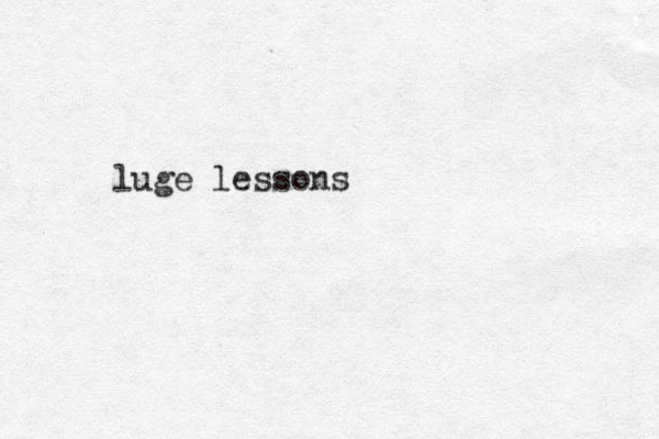 luge lessons