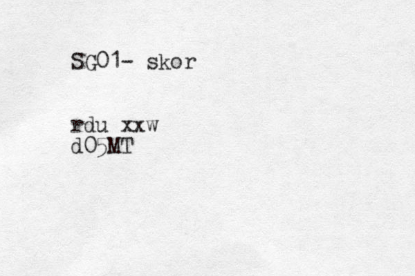 SG01- skor rdu xxw d05MT