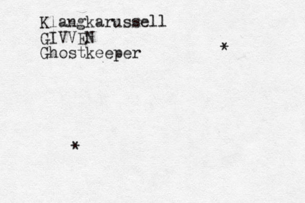 Klangkarussell GIVVEN Ghostkeeper * * 