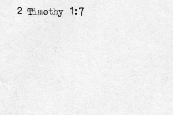 2 Timothy 1:7