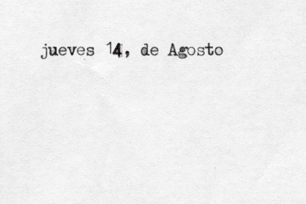 jueves 14, de Agosto