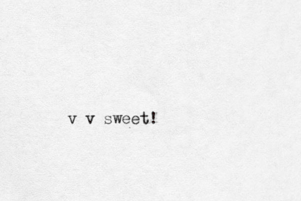 v v sweet!
