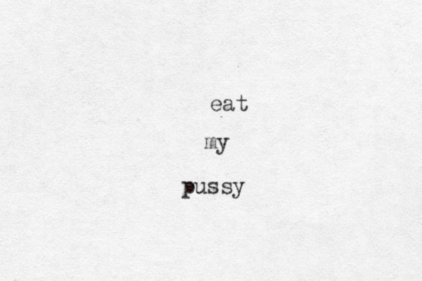 eat my pussy