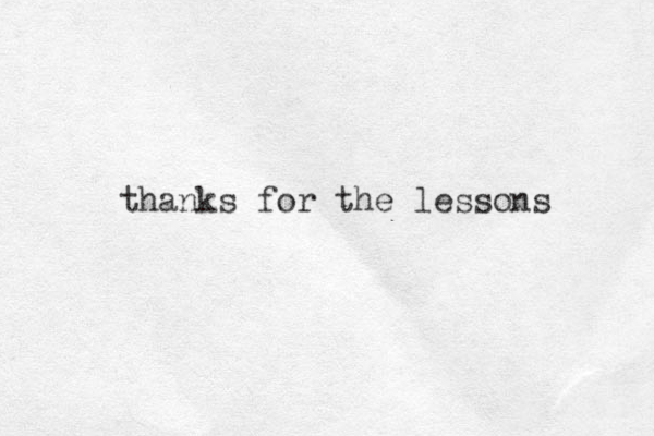 thanks for the lessons 