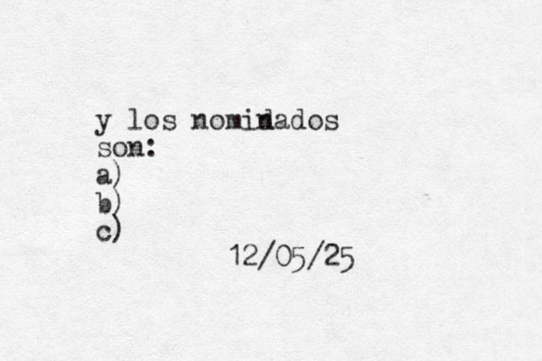y los nomid nados son: a) b) c) 12/05/25