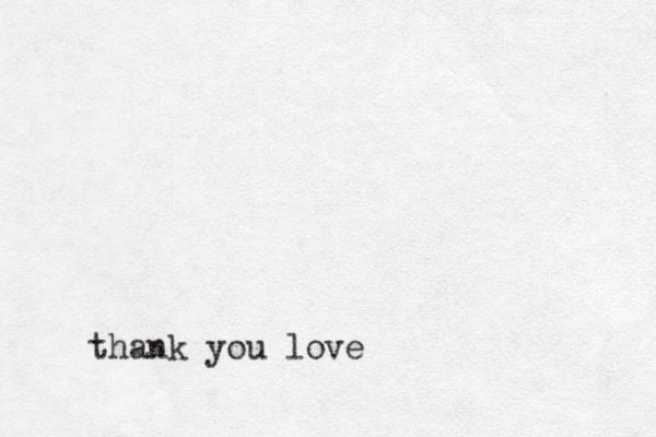 thank you love