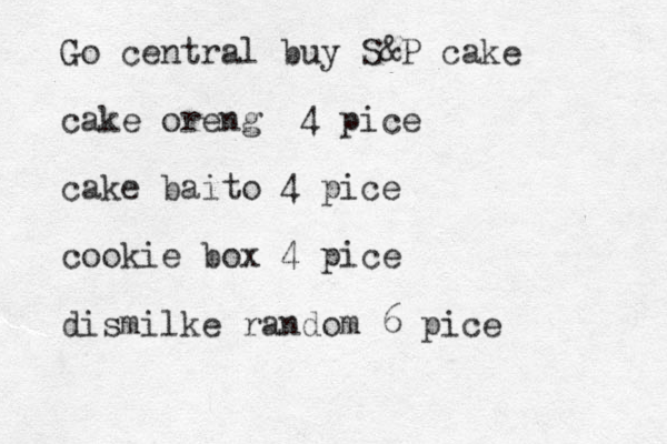 Go central buy S&P cake cake oreng 4 pi ce cake baito 4 pice cookie box 4 pice dismilke random 6 pice