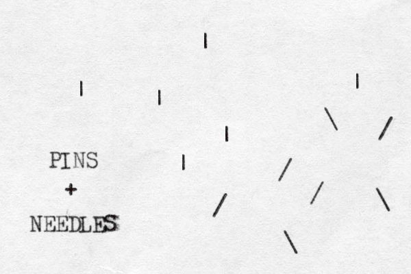 | | | | | | / / / / \ \ \ PINS + NEEDLES 